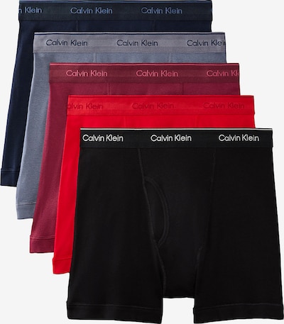 Calvin Klein Underwear Boxershorts in S in marine / blaumeliert / weinrot / schwarz, Produktansicht