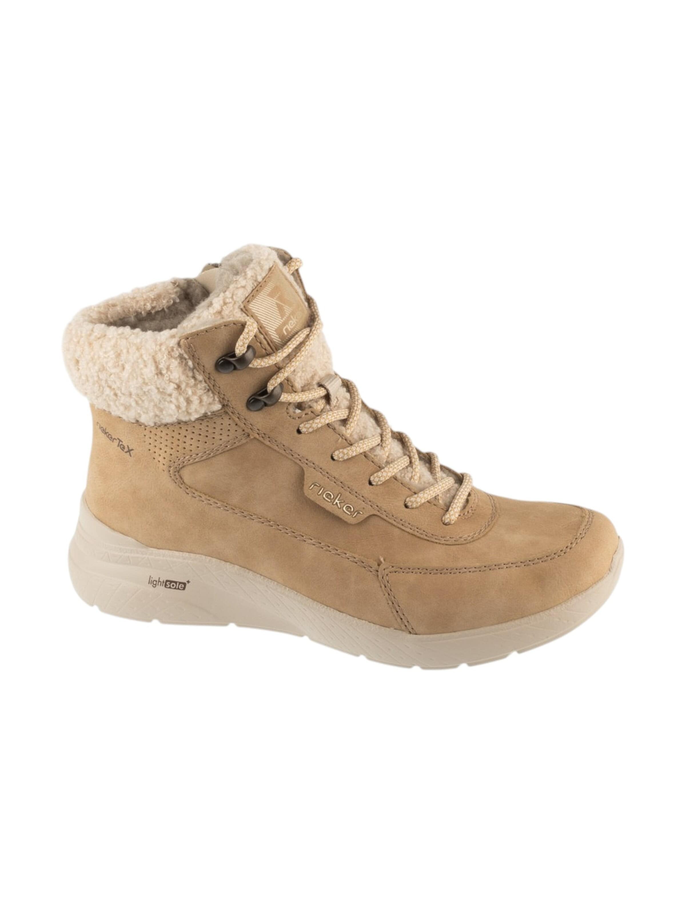 Bottes à lacets 'Rieker Booties' Rieker en beige : devant