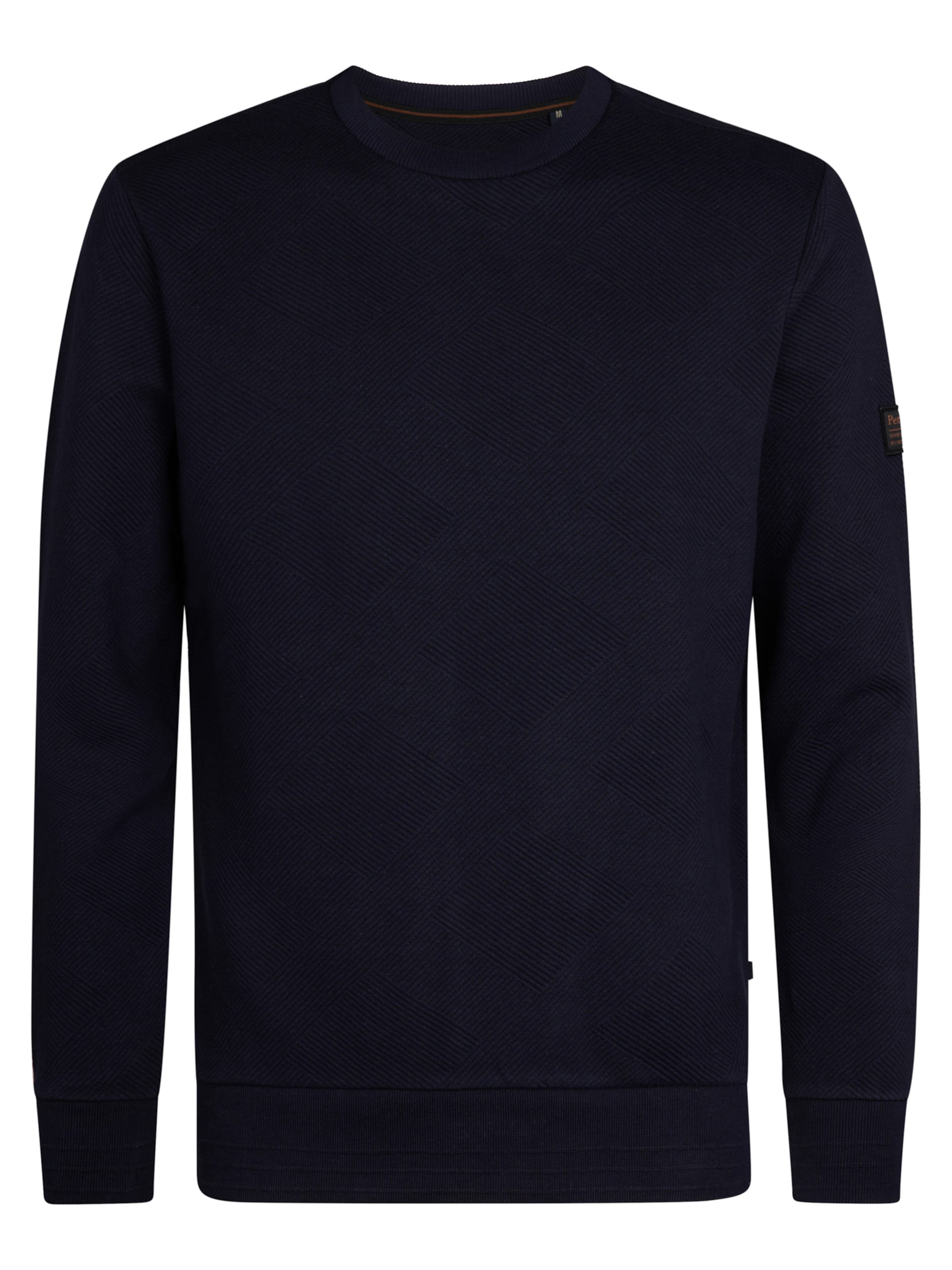 Sweat-shirt Petrol Industries en bleu : devant