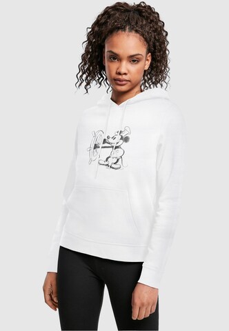 ABSOLUTE CULT Sweatshirt 'Mickey Mouse - Steamboat Sketch' in White: front