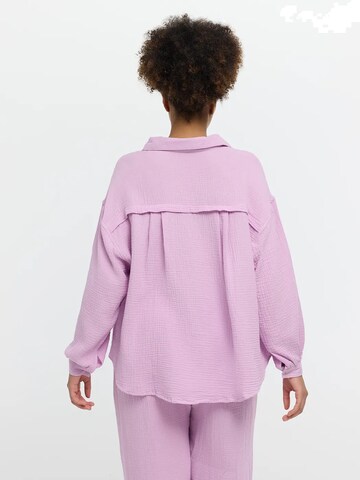 cfab - Camisa 'Musselin Shirt' em roxo