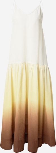 Vasarinė suknelė iš Monki, spalva – šokolado spalva / šviesiai geltona / balta, Prekių apžvalga