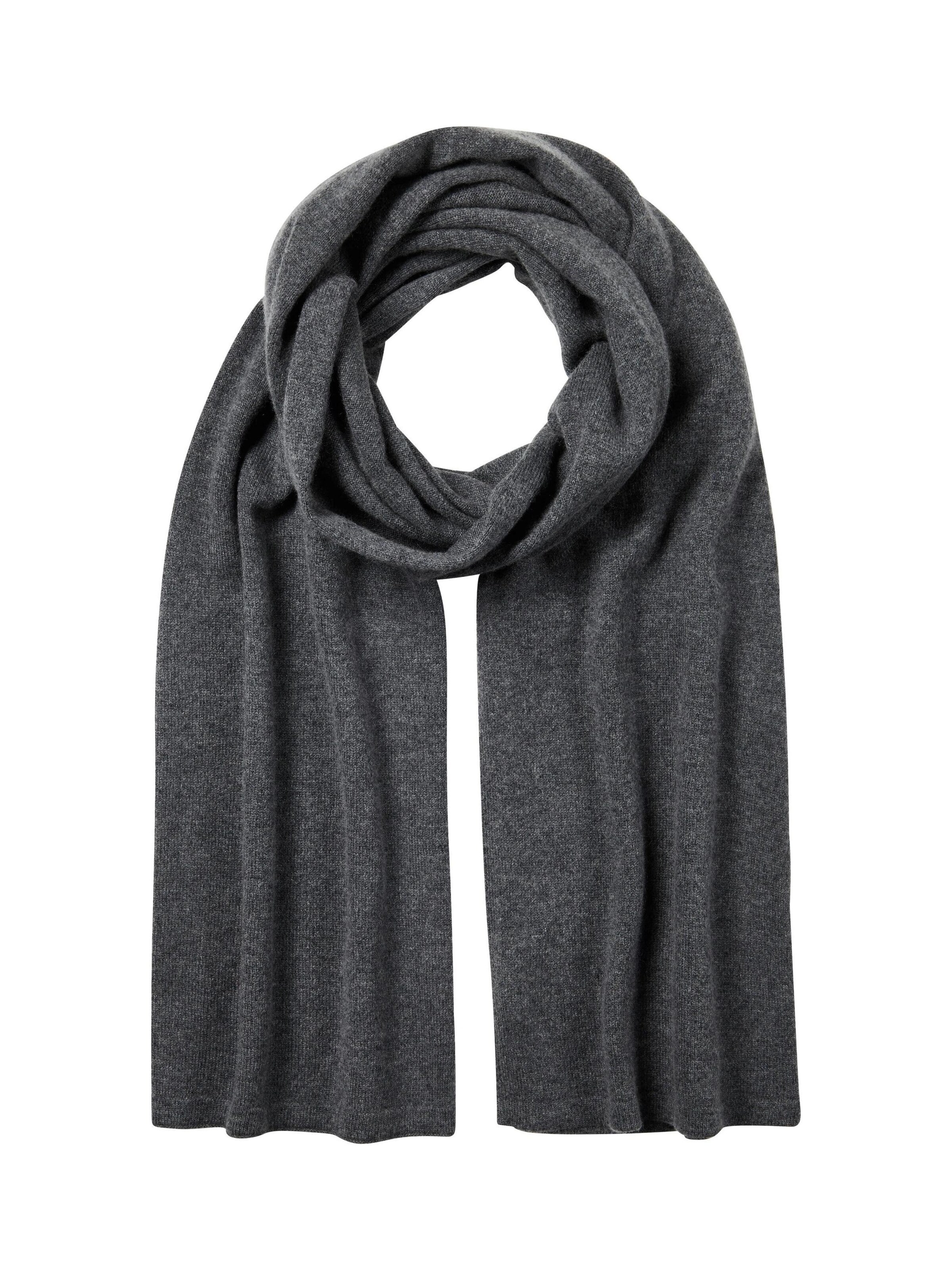 FALKE Scarf 'Pure Cashmere' in Grey: front