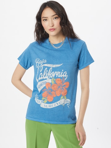 Nasty Gal Shirt 'California Surfing' in Blue: front