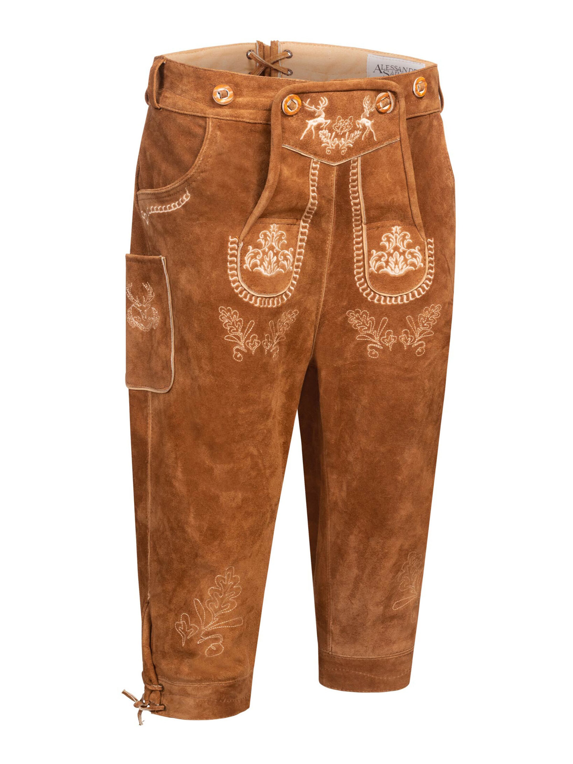 Alessandro Salvarini Regular Trachtenhose in Braun