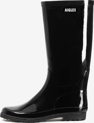 Cizme de cauciuc ' ELIOSA ' de la AIGLE pe negru: față