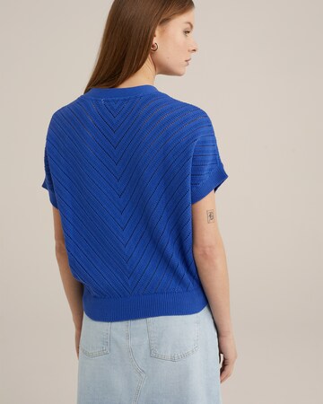 WE Fashion Gebreid vest in Blauw