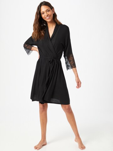 Robe de chambre 'LIDDY' ETAM en noir : devant