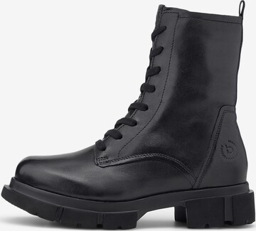 bugatti Lace-Up Ankle Boots in Black: front