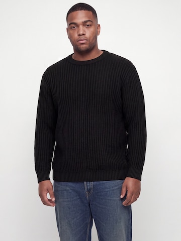 juoda Jack & Jones Plus Megztinis 'JJJAXON': priekis