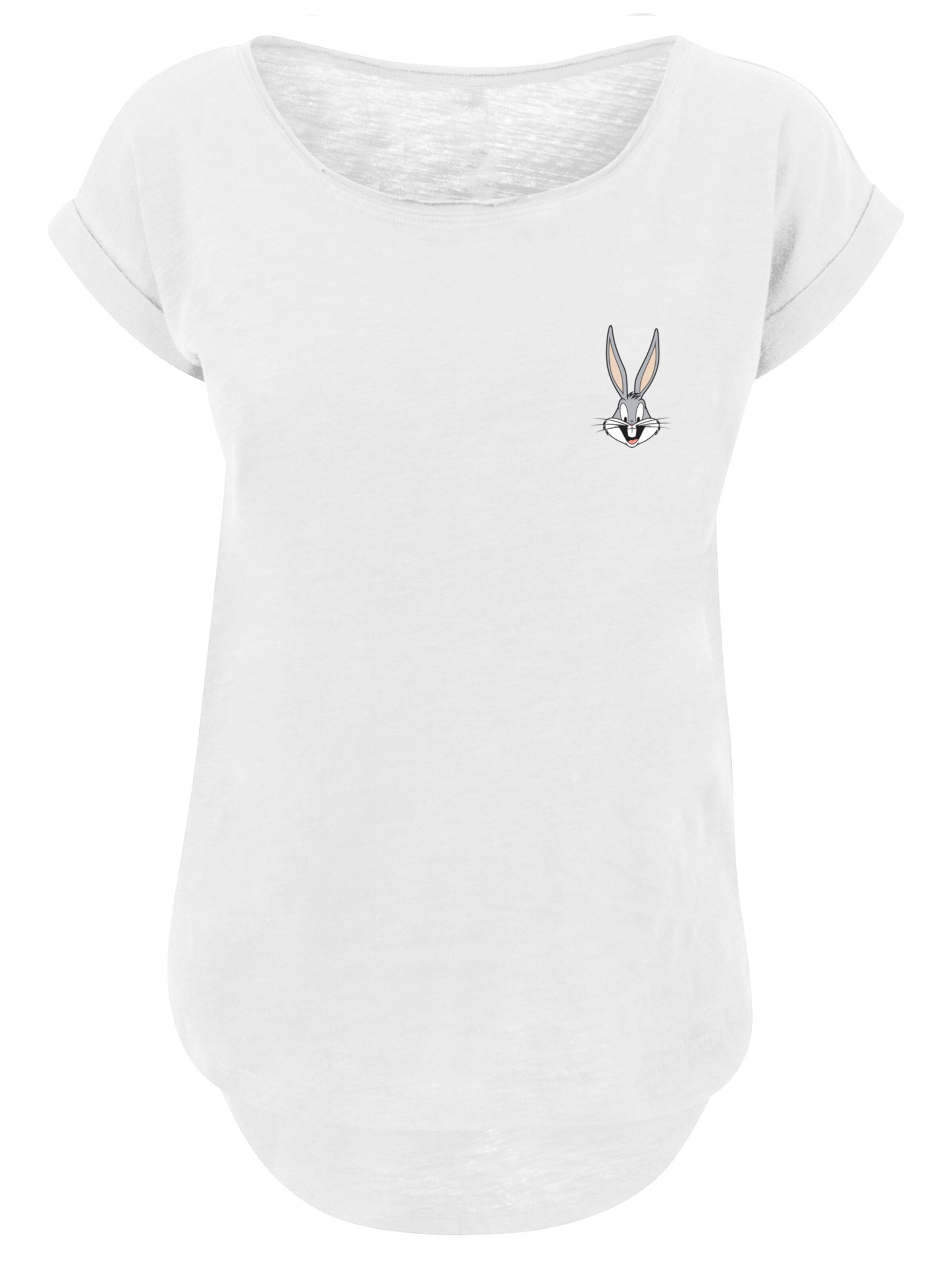T-shirt 'Looney Tunes Bugs Bunny' F4NT4STIC en blanc : devant