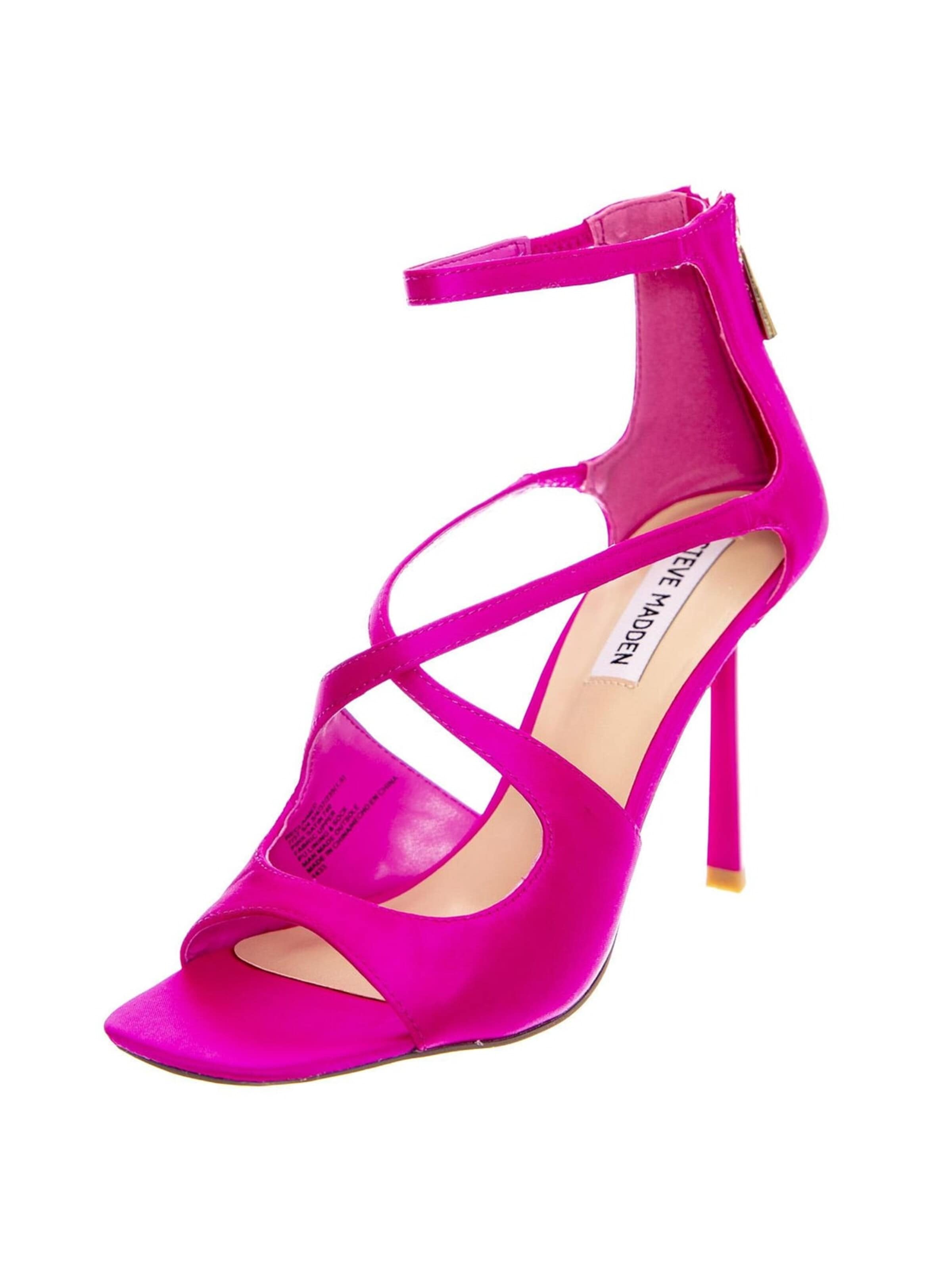 Sandales 'Reclaimed Pink Satin' STEVE MADDEN en rose : devant