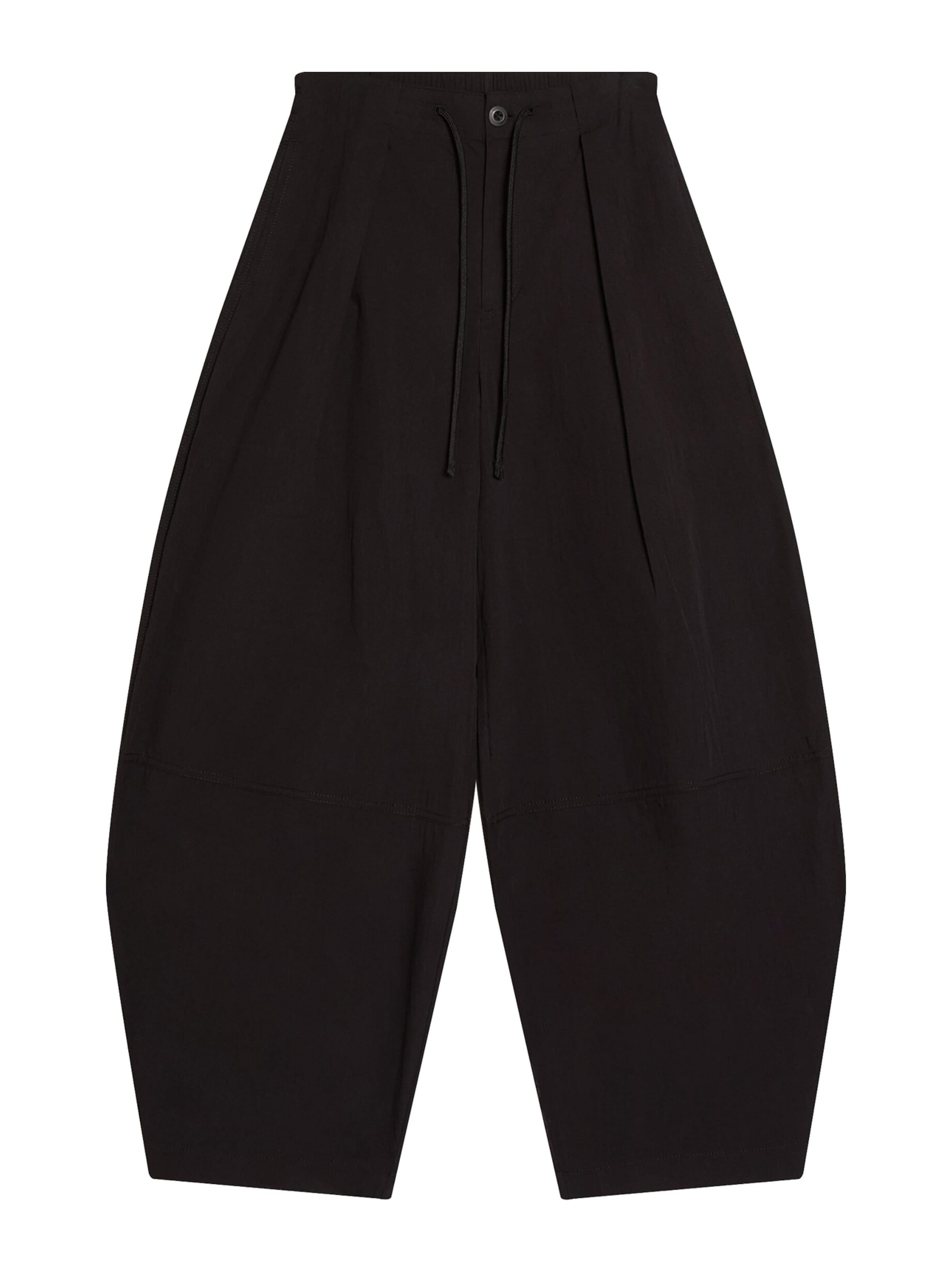 Baggy Pantaloni de la Bershka pe negru: față