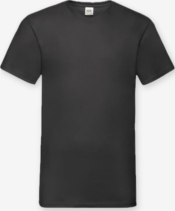 T-Shirt 'V-Neck T-shirt' FRUIT OF THE LOOM en noir : devant