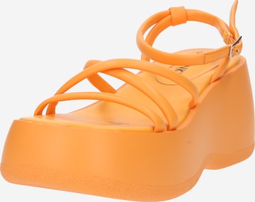 Monki Sandals in Orange: front