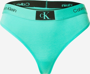 Calvin Klein Underwear - Tanga en verde: frente