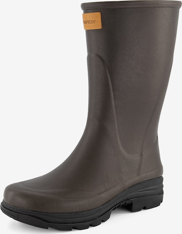 Travelin Rubber Boots 'Dunas' in Brown: front