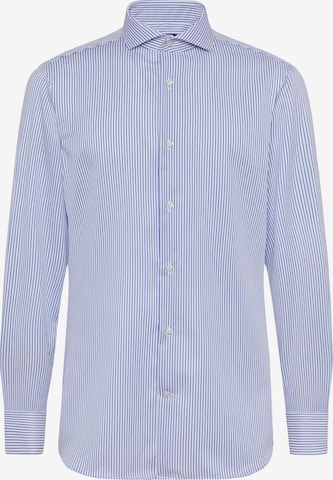 Coupe slim Chemise business Boggi Milano en bleu : devant