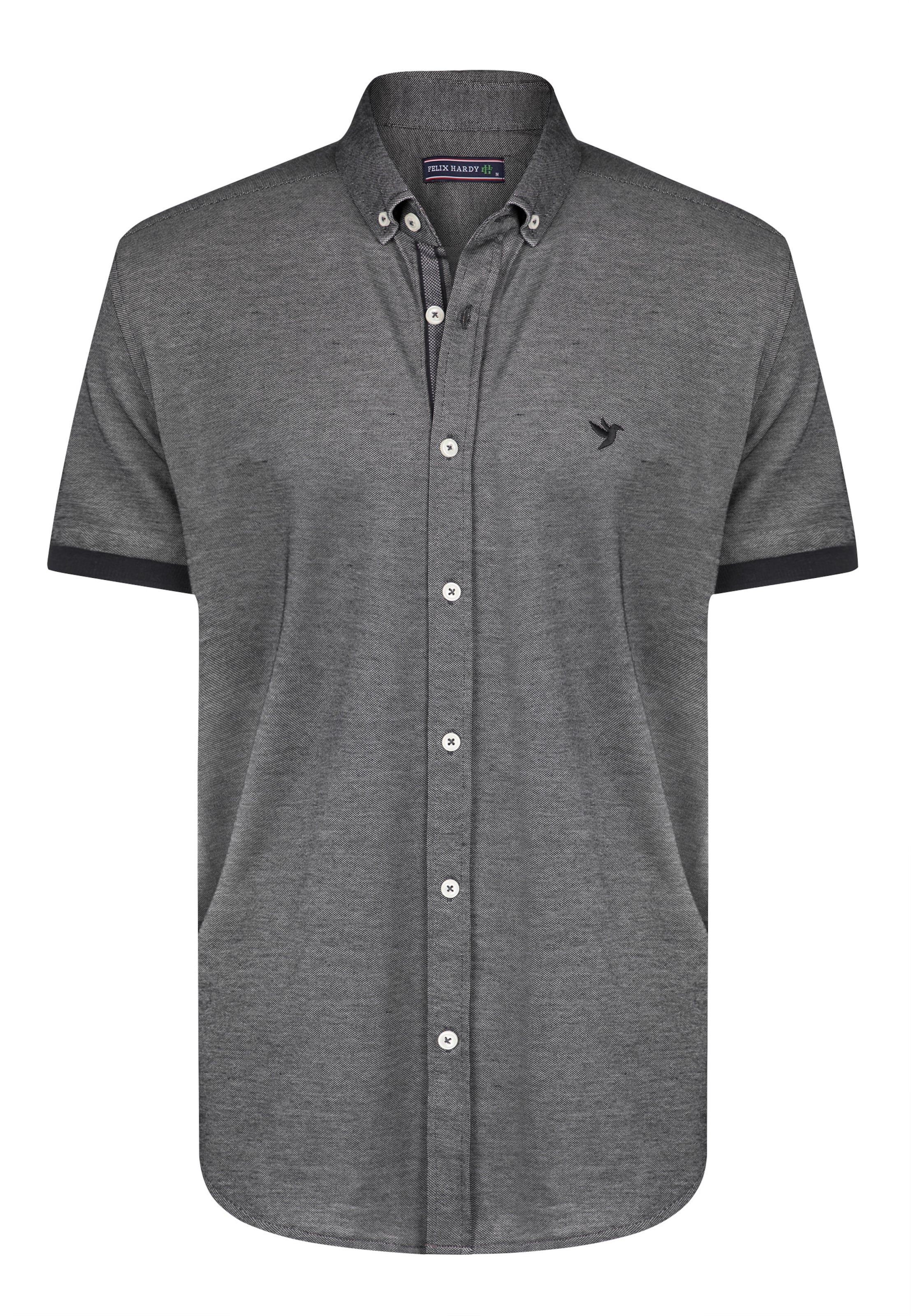 Felix Hardy Button Up Shirt in Grey: front