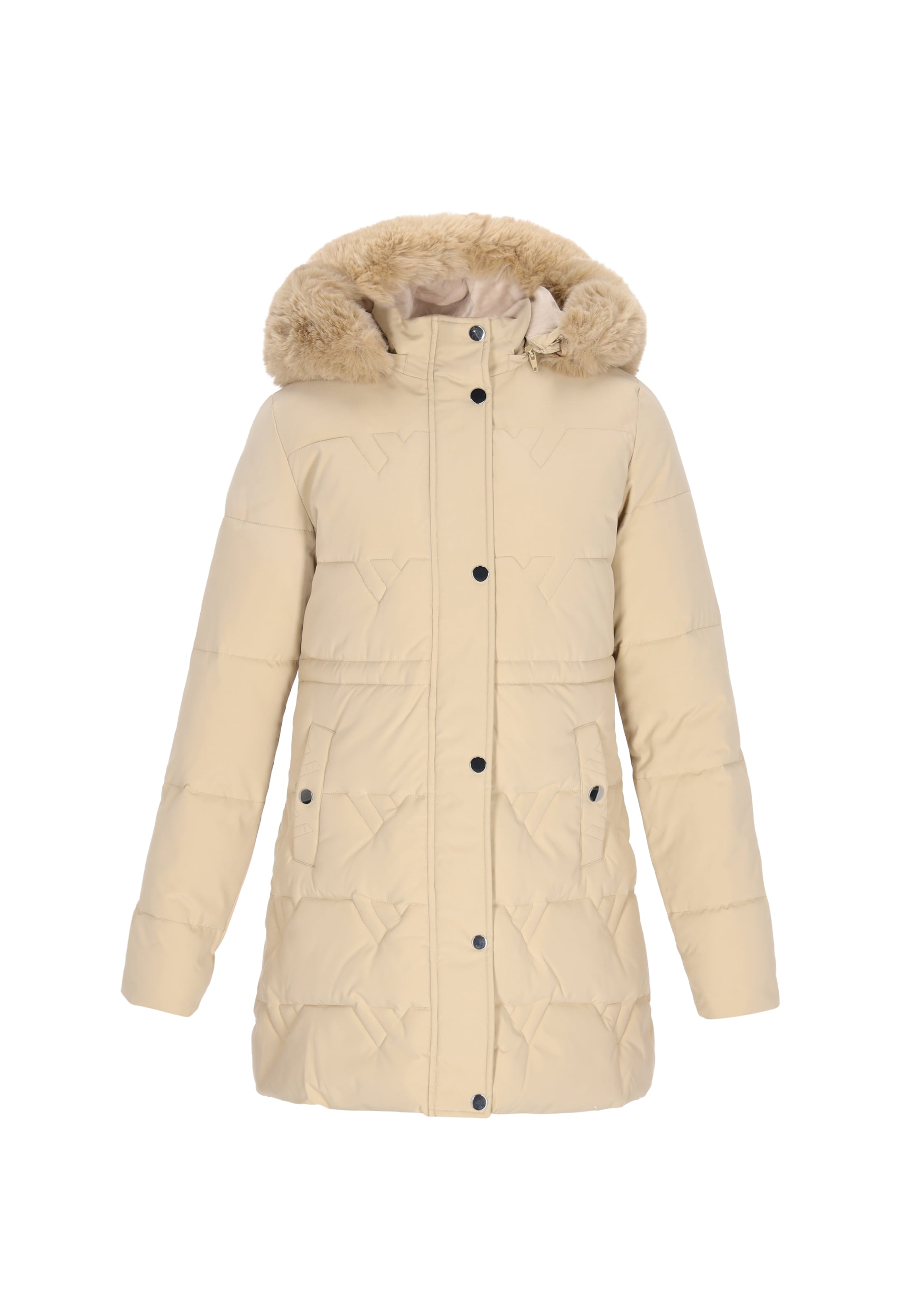 Usha - Abrigo de invierno en beige: frente