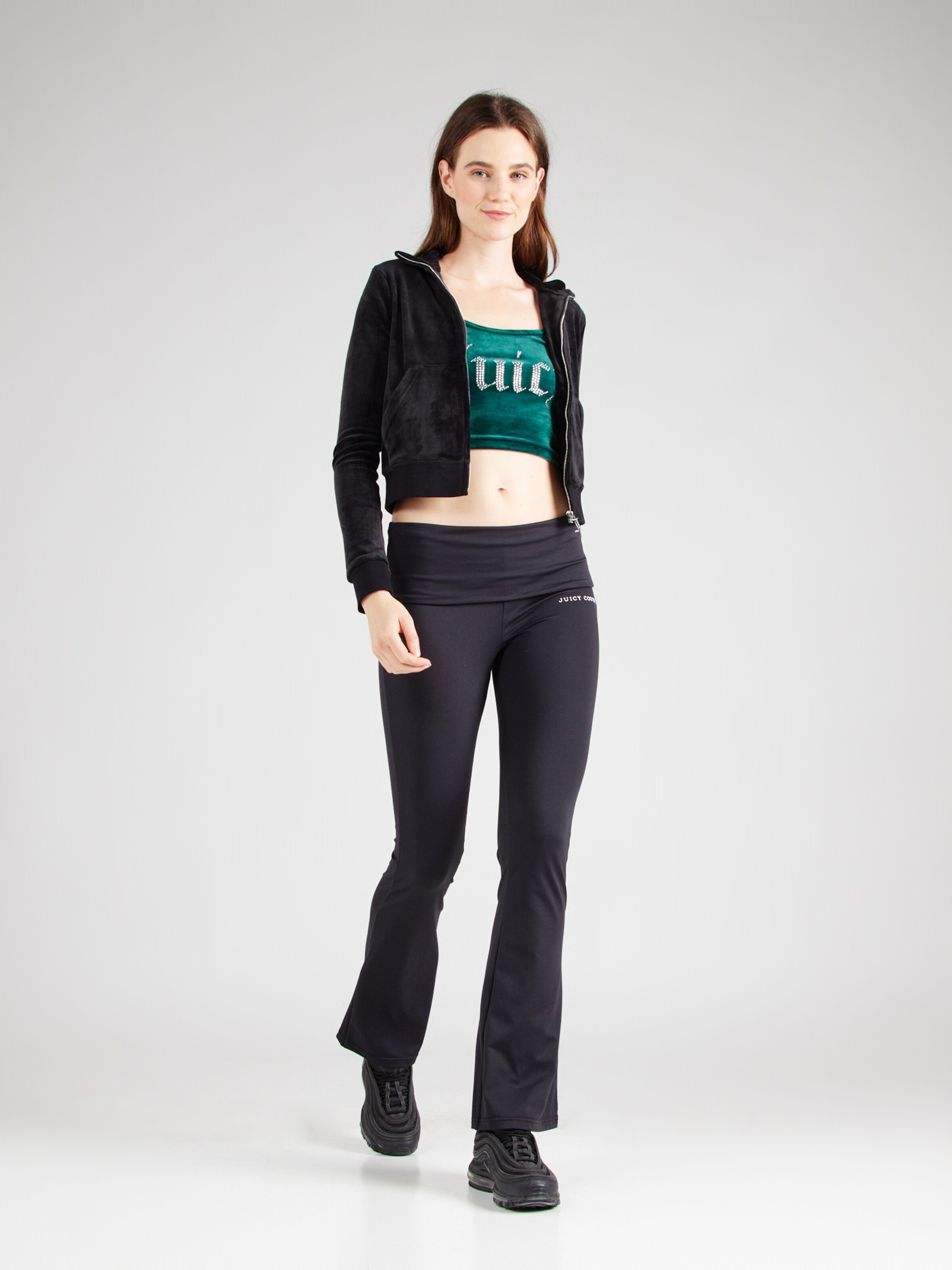 Juicy Couture Sport Flared Sports trousers in Black ABOUT YOU