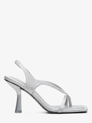 Sandalo '2238-11' di Estro in argento: frontale