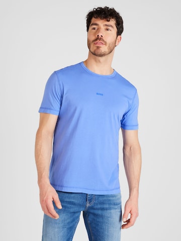 zils BOSS T-Krekls 'Tokks': no priekšpuses
