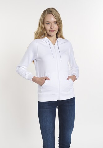 DENIM CULTURE Sweat jacket 'Yasenia' in White: front