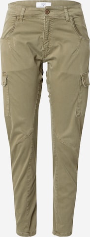 Le Temps Des Cerises Tapered Cargobroek 'RIVERA' in Groen: voorkant