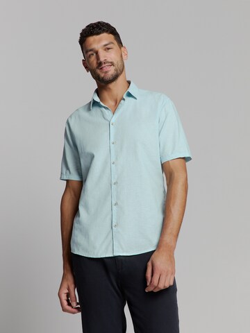 No Excess Regular fit Overhemd in Blauw: voorkant