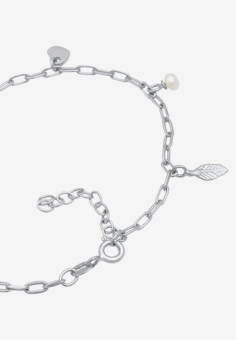 ELLI Armband Feder, Herz, Kreuz, Perle in Silber