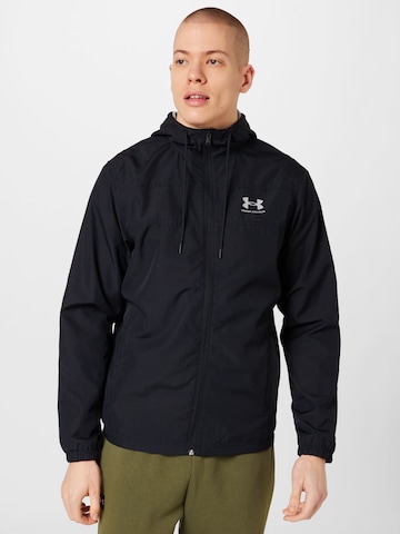 UNDER ARMOUR Sportjas in Zwart: voorkant