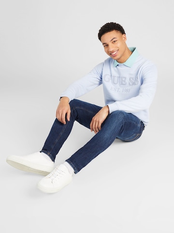 GUESS Sweatshirt 'BEAU' in Blue