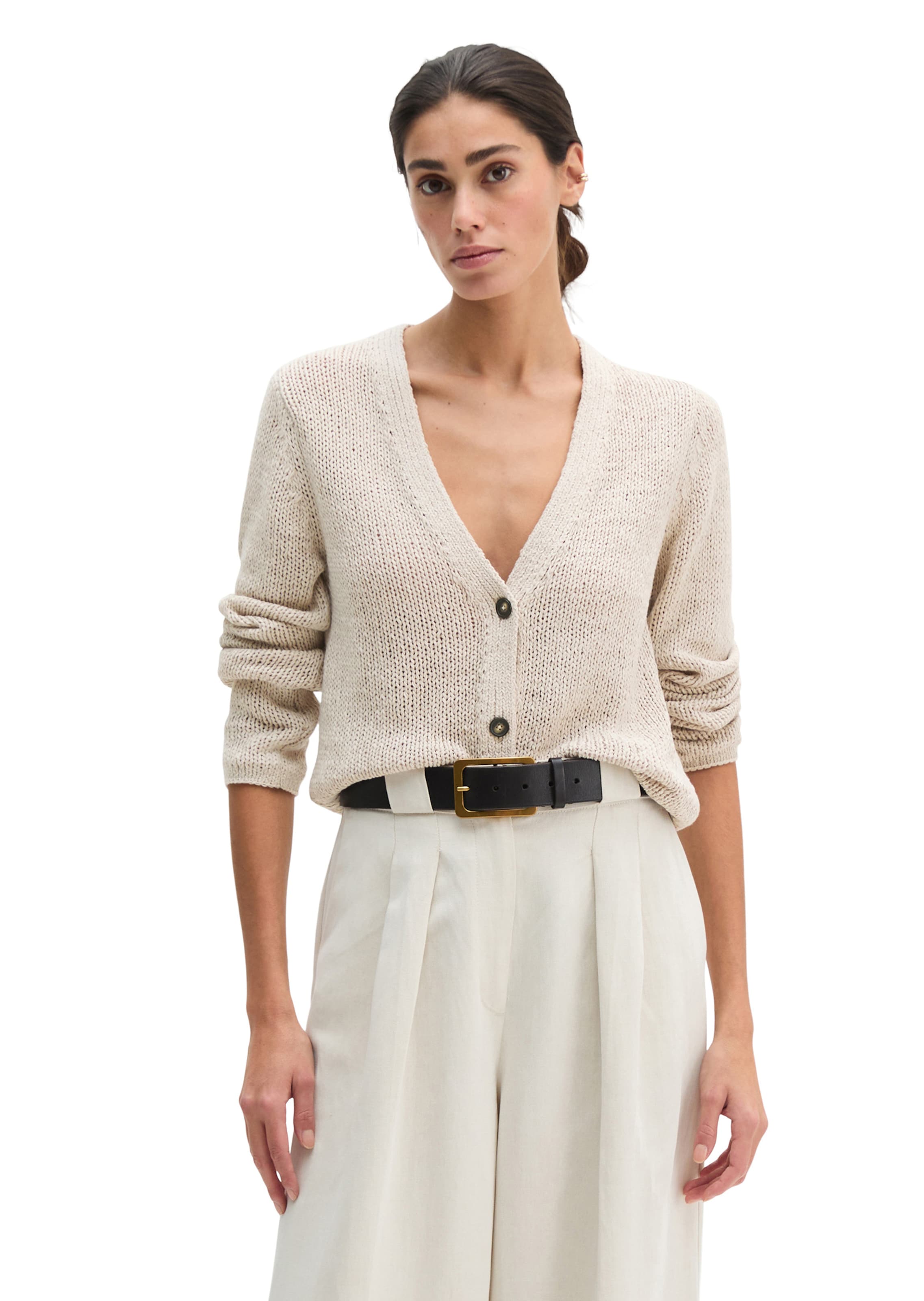 Marc O'Polo Strickjacke in Grau: Vorderseite