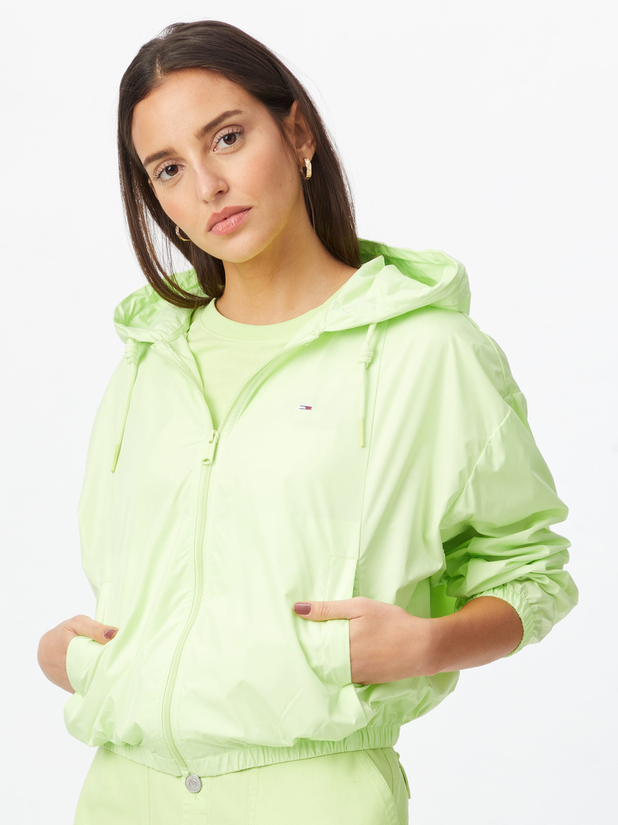 Frauen Jacken Tommy Jeans Jacke 'Yoke' in Limette - PL17141 Frauen Jacken Tommy Jeans Jacke 'Yoke' in Limette - PL17141