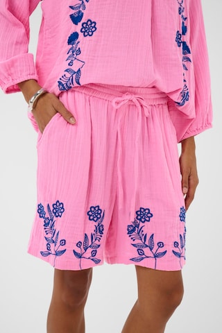 CULTURE Loose fit Pants 'CUTala' in Pink
