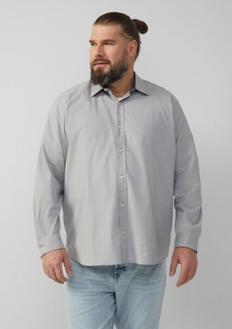s.Oliver Men Big Sizes Regular Fit Hemd in Weiß: Vorderseite