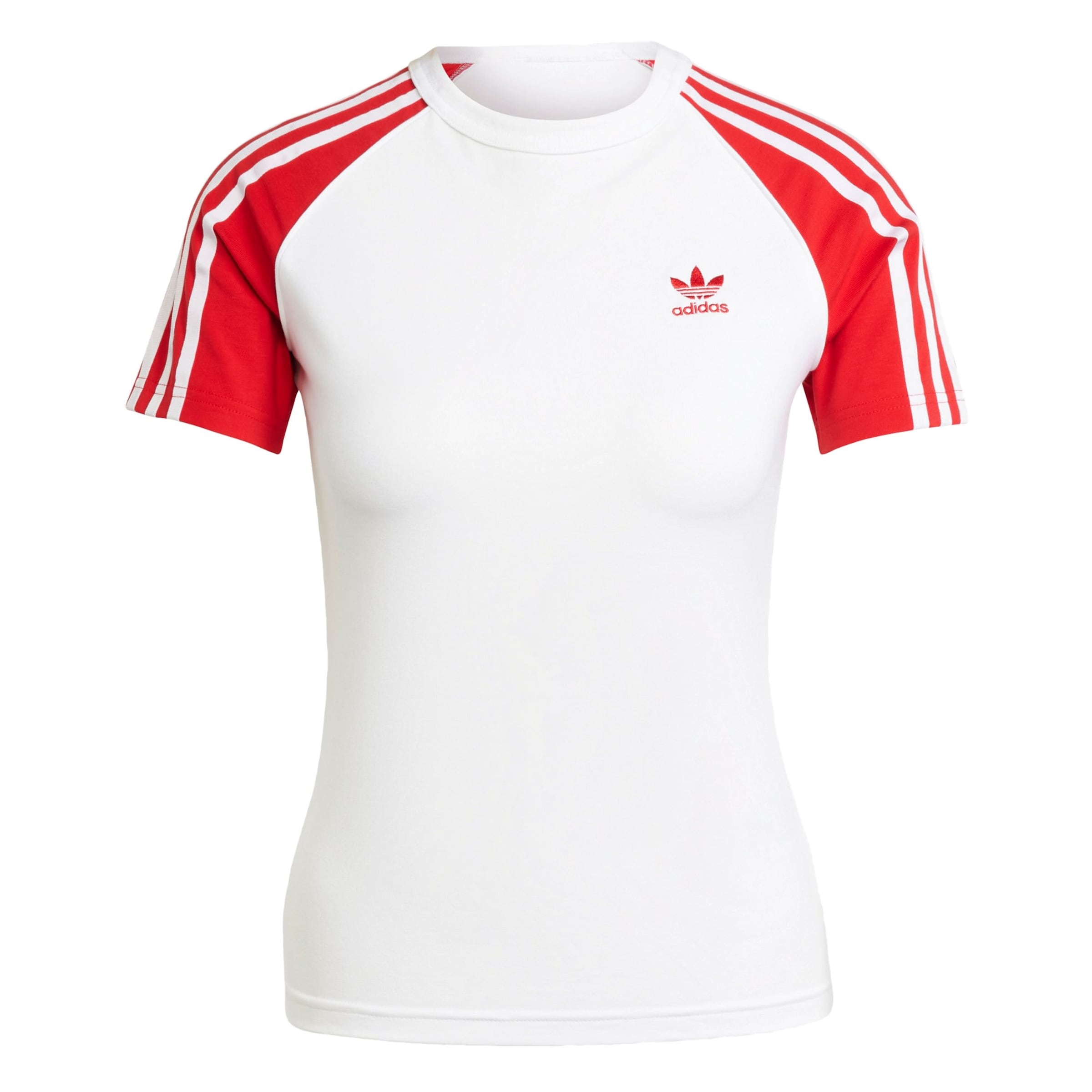 balts ADIDAS ORIGINALS T-Krekls 'Adicolor': no priekšpuses