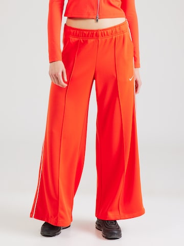 Wide Leg Pantalon Nike Sportswear en rouge : devant