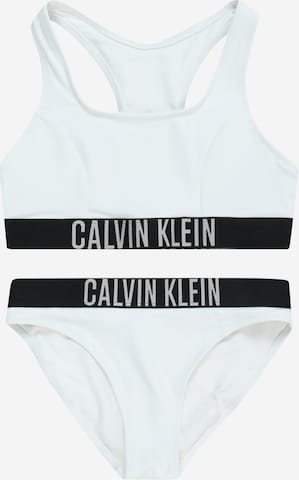 Calvin Klein Swimwear Korzetová Bikiny – bílá: přední strana