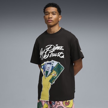T-Shirt fonctionnel 'Commissioner Dylan' PUMA en noir : devant