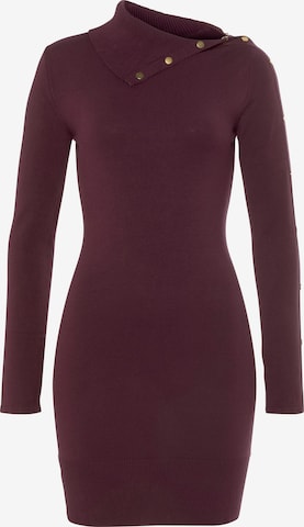 MELROSE Knitted dress in Red: front