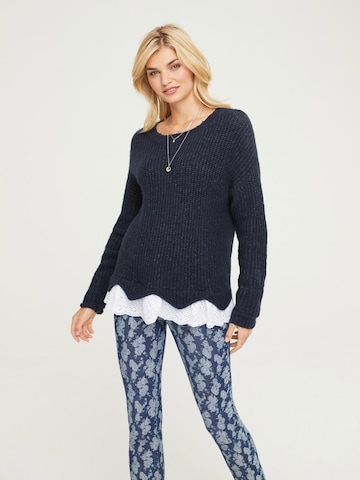 Pull-over heine en bleu : devant