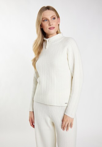 DreiMaster Vintage Sweater 'Altiplano' in White: front