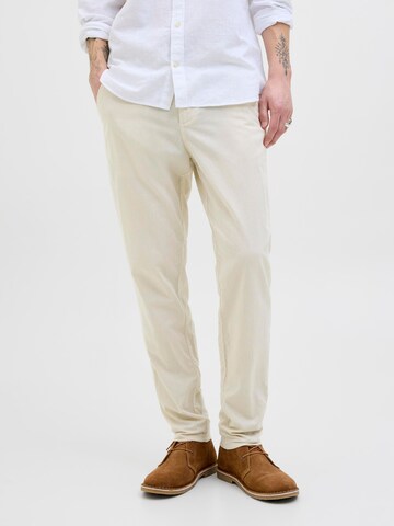 Effilé Pantalon chino 'JPSTAce JJSummer' JACK & JONES en gris : devant