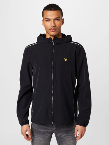 Lyle & Scott Ζακέτα φούτερ σε μαύρο: μπροστά