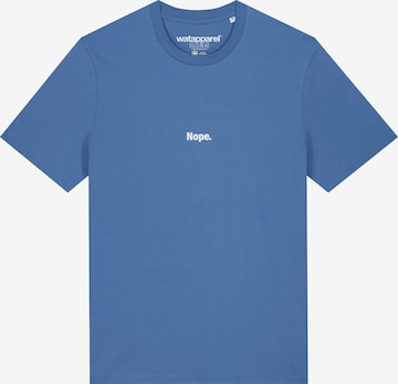 Watapparel Shirt 'Nope' in Blue: front