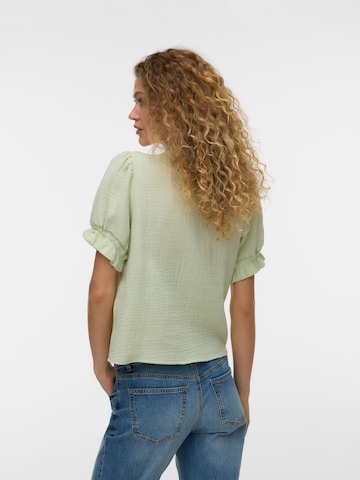 VERO MODA Bluse 'VMNatali' i grøn