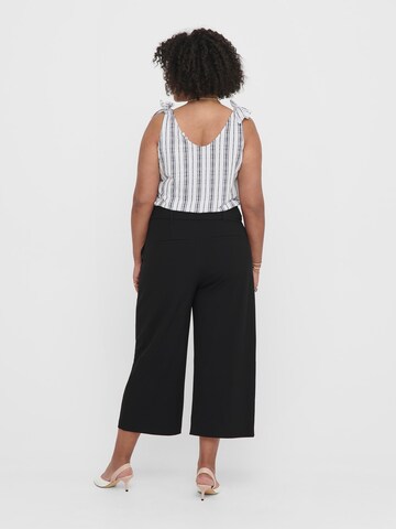 ONLY Carmakoma Wide leg Pleat-front trousers in Black