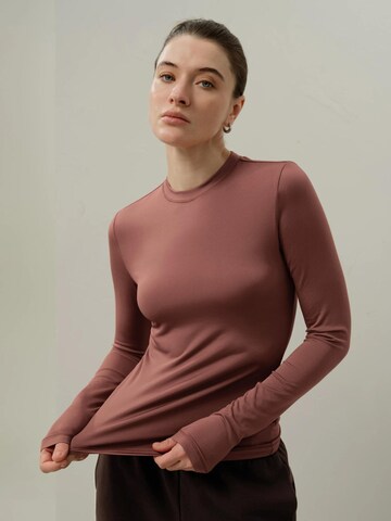 Lilysilk - Camiseta 'Seide Breeze Jersey Sensibles Top' en rojo